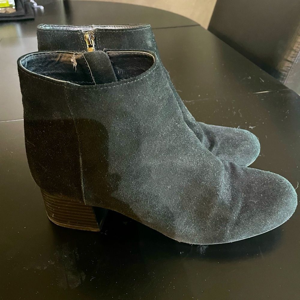Kenneth Cole Reaction Womens leather suede Road Stop Ankle Boot black Size 7.5